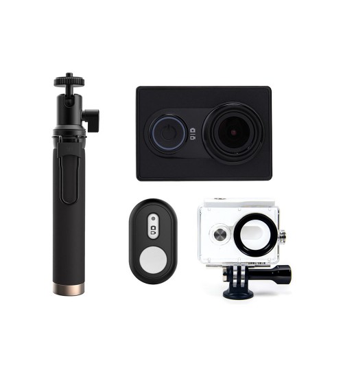 Xiaomi Yi Action Camera - International Edition + Waterproof Housing Original + Bluetooth Monopod